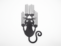 Arte de Parede Gato Travesso – Impressão 3D em PLA Preto