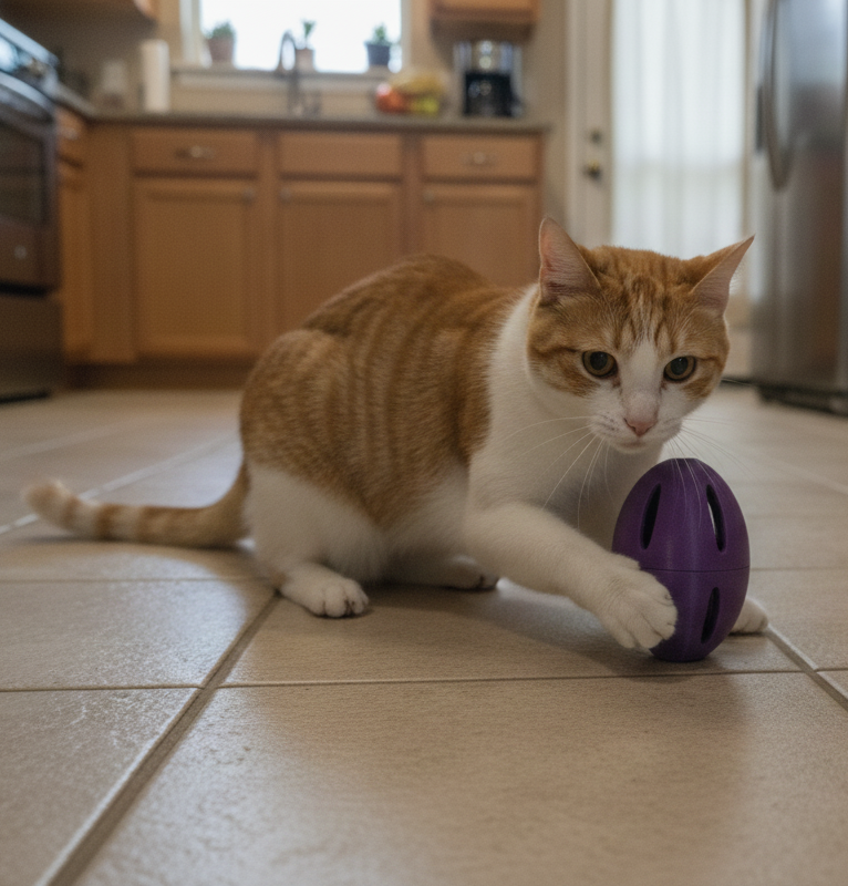 Brinquedo Ovo com Sininho para Gatos — Impresso em 3D