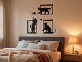 Kit Arte de Parede Gatos – 3 Placas Decorativas