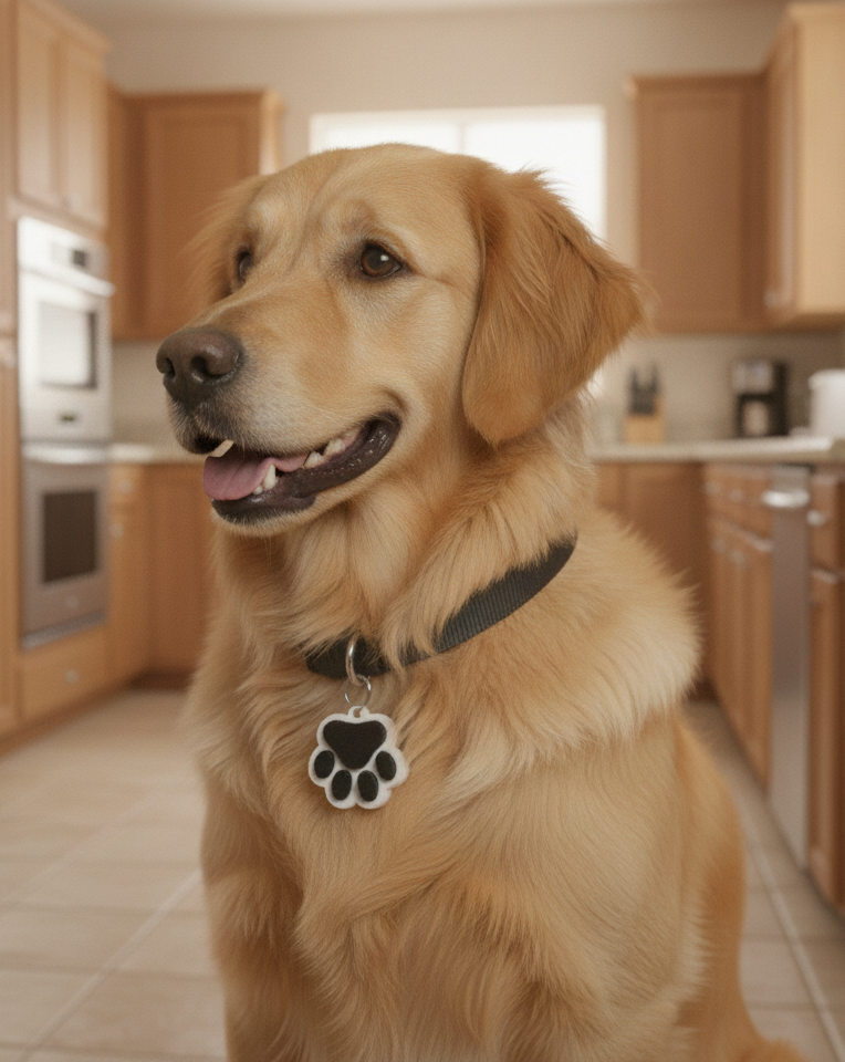 Plaquinha de Identificação para Pet — Impressa em 3D