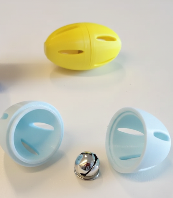 Brinquedo Ovo com Sininho para Gatos — Impresso em 3D